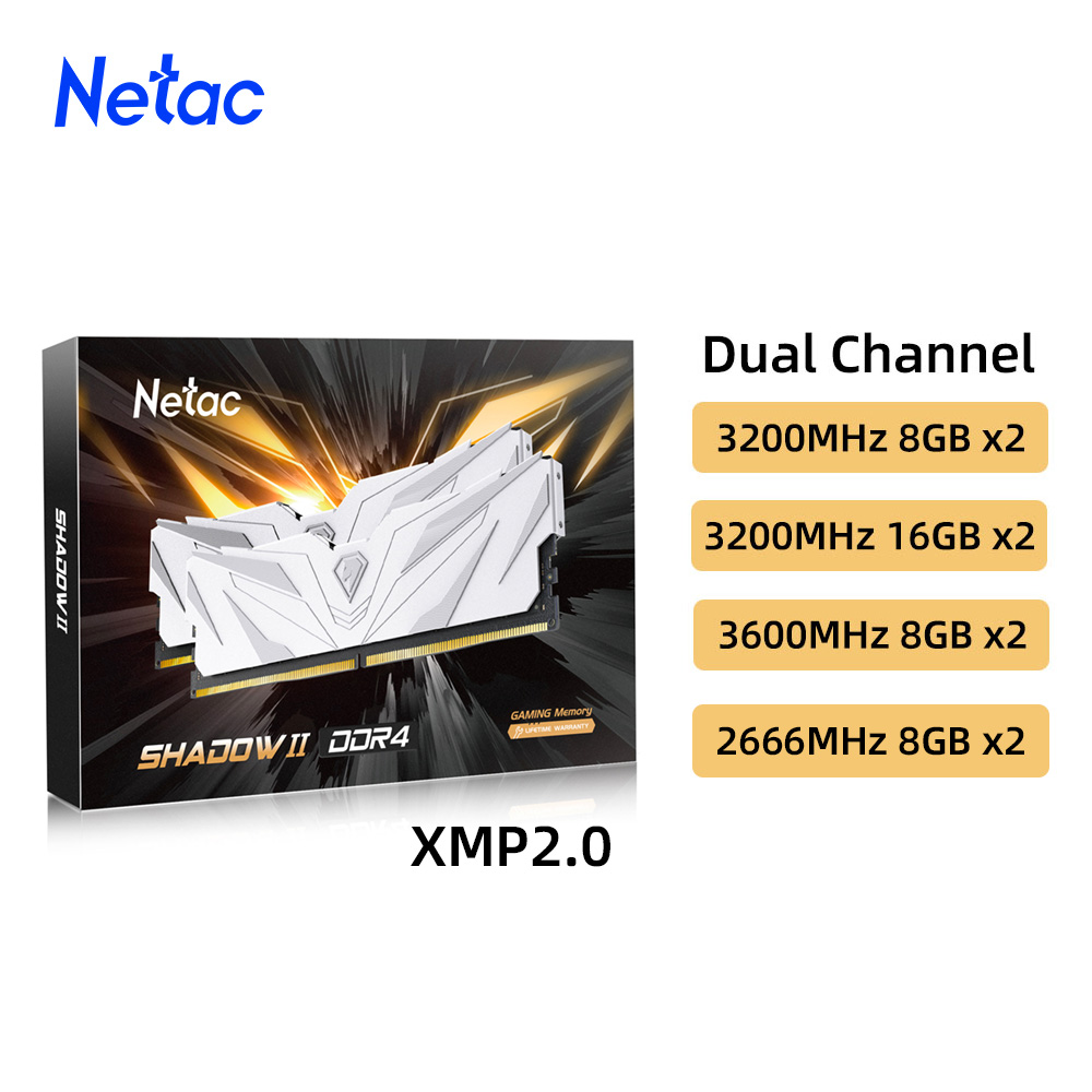 Server Memory Ddr4 - Memória Ram Netac DDR4 8GBX2 16GBX2