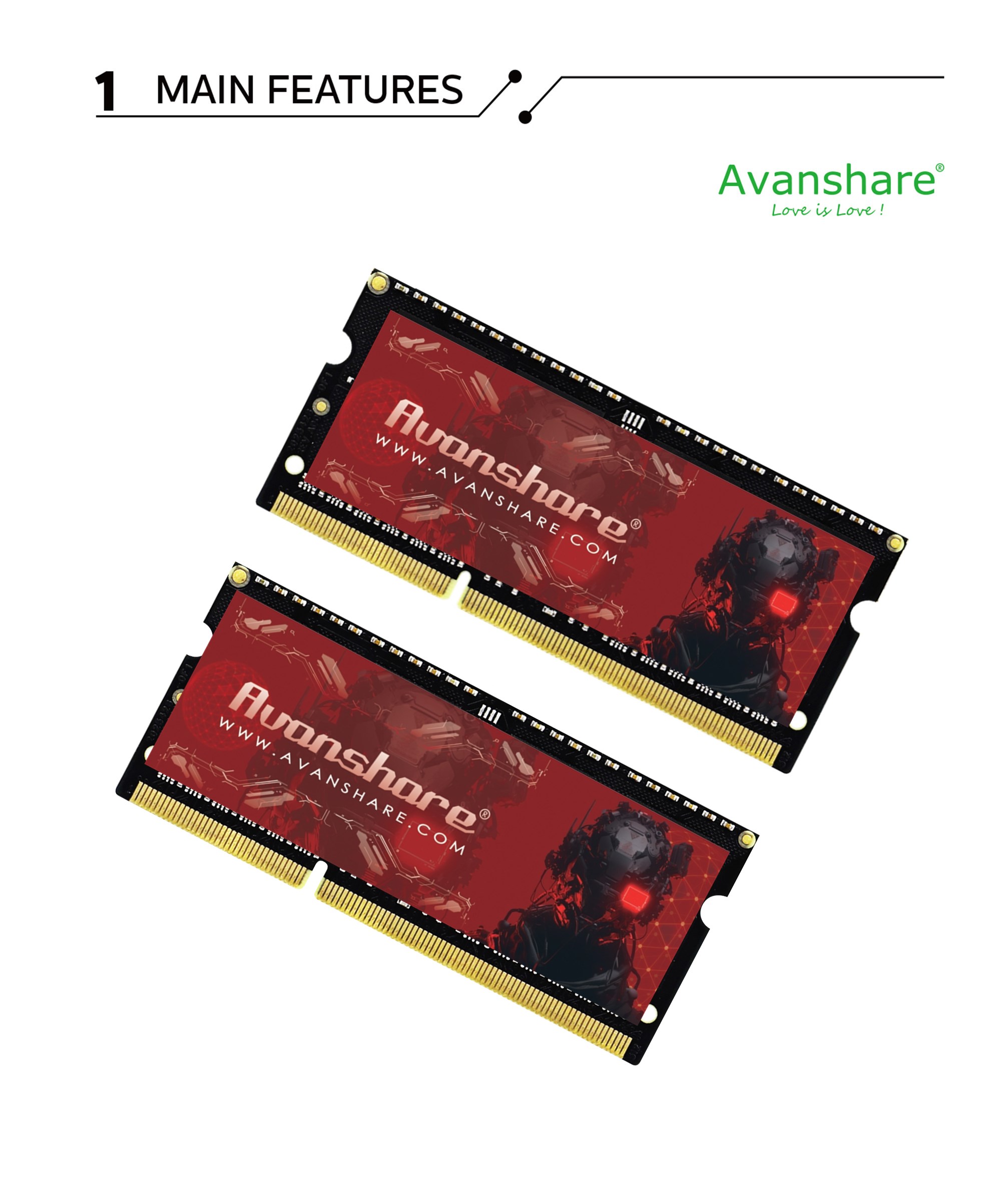 Ddr4 3200 16Gb - Memória RAM Avanshare DDR5 DDR4 DDR3