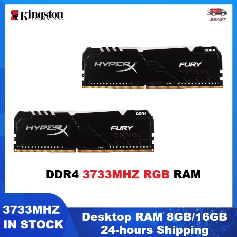Server Memory Ddr4 - Memória Desktop HYPERX FURY DDR4 RGB
