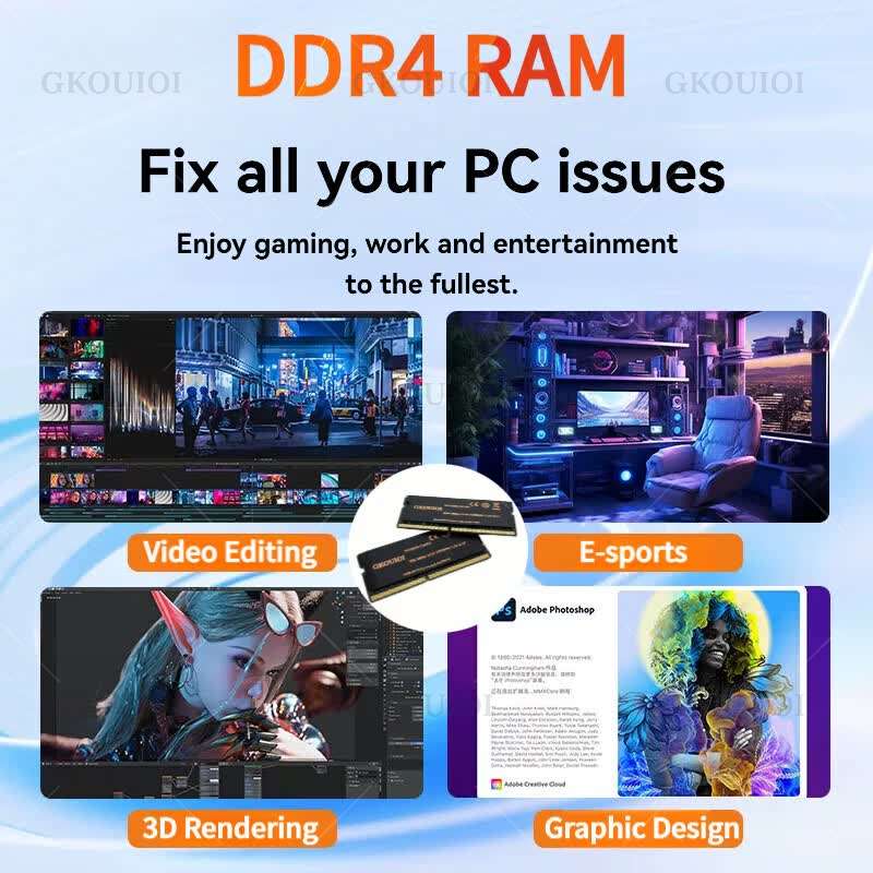 Memória RAM GKOUIOI DDR4 4GB 8 - Server Memory Ddr4 avaliação e preço