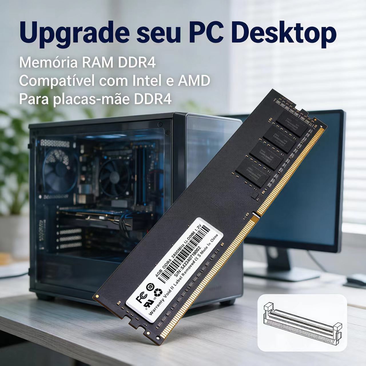 Memória RAM DDR4 4GB 8GB 2400M - Server Memory Ddr4 avaliação e preço