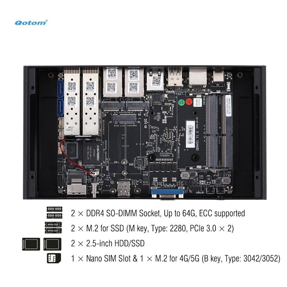 Mini PC Q20300G9 CPU Atom C300 - Ddr4 Desktop Ram avaliação e preço