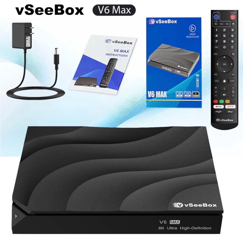 vSeeBox V6 Max |   64GB 8K HD  - Ddr3 8Gb avaliação e preço