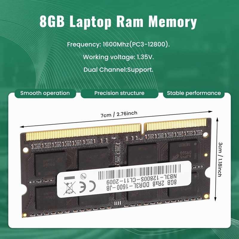 Memória RAM DDR3 8GB para Lapt - Ram Memory Module avaliação e preço
